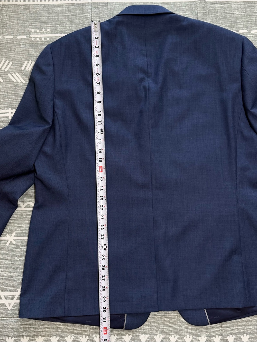 Michael Kors Kaplan Navy Blue Classic Two-Button Blazer - Picture 11 of 12